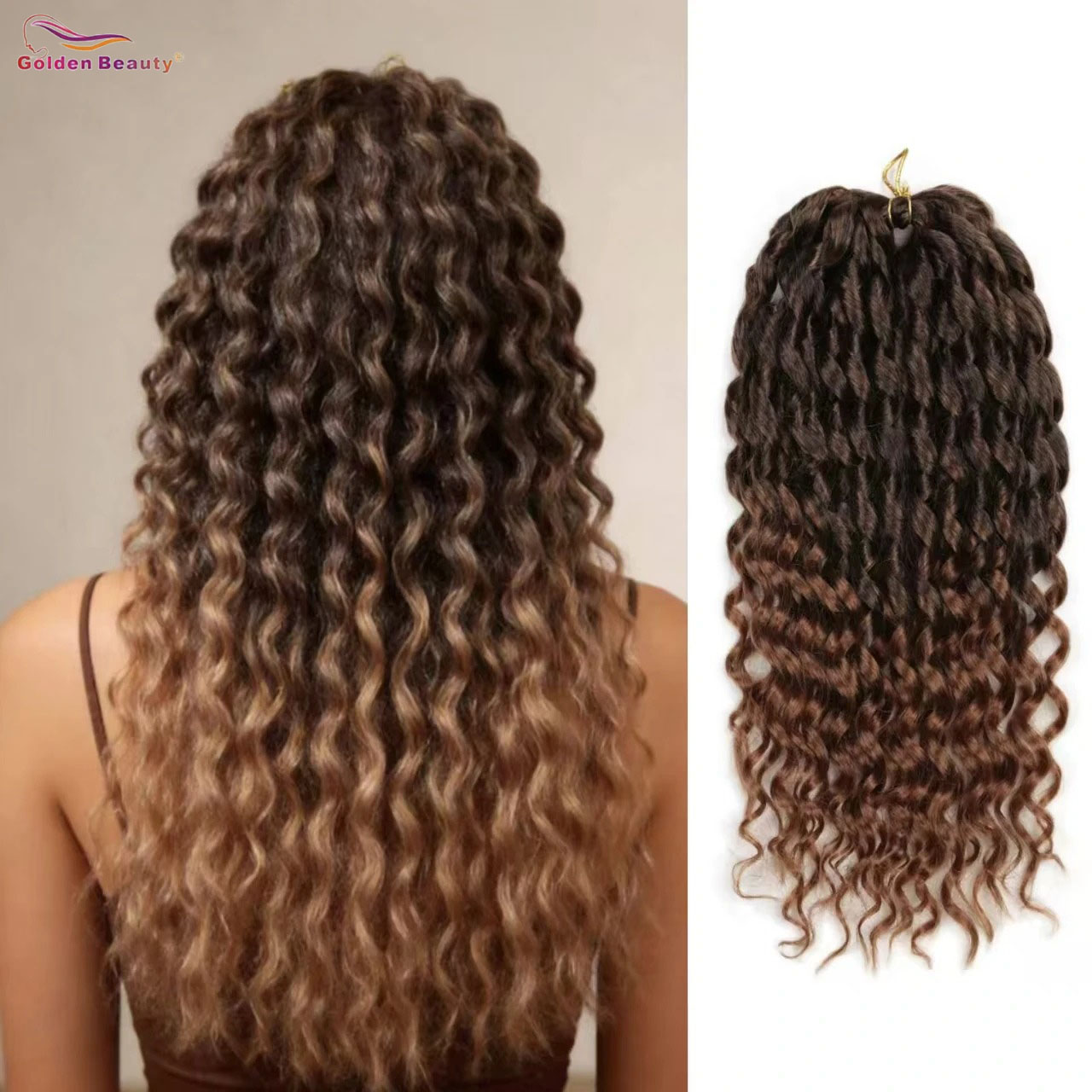 Crochet Braiding Hair - 16 Inch Pre-looped Loose Deep Wave