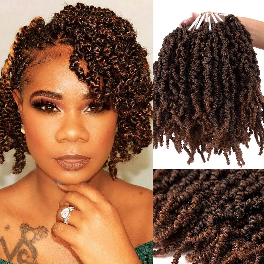 Crochet Braiding Hair - 10 Inch Short Curly Spring Pre-twisted