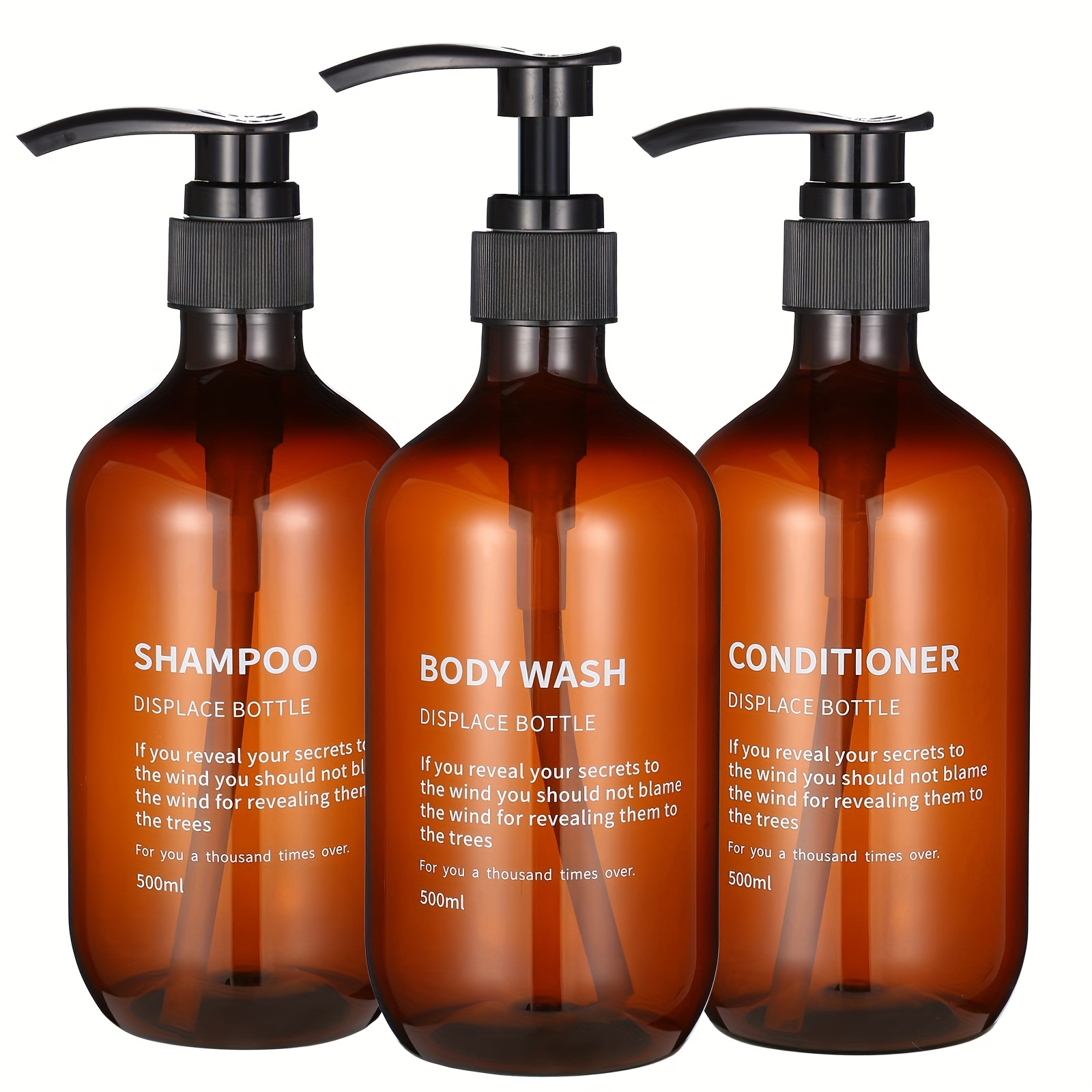 Hair Care Routine - 3pcs Waterproof Shampoo Conditioner Dispenser Set