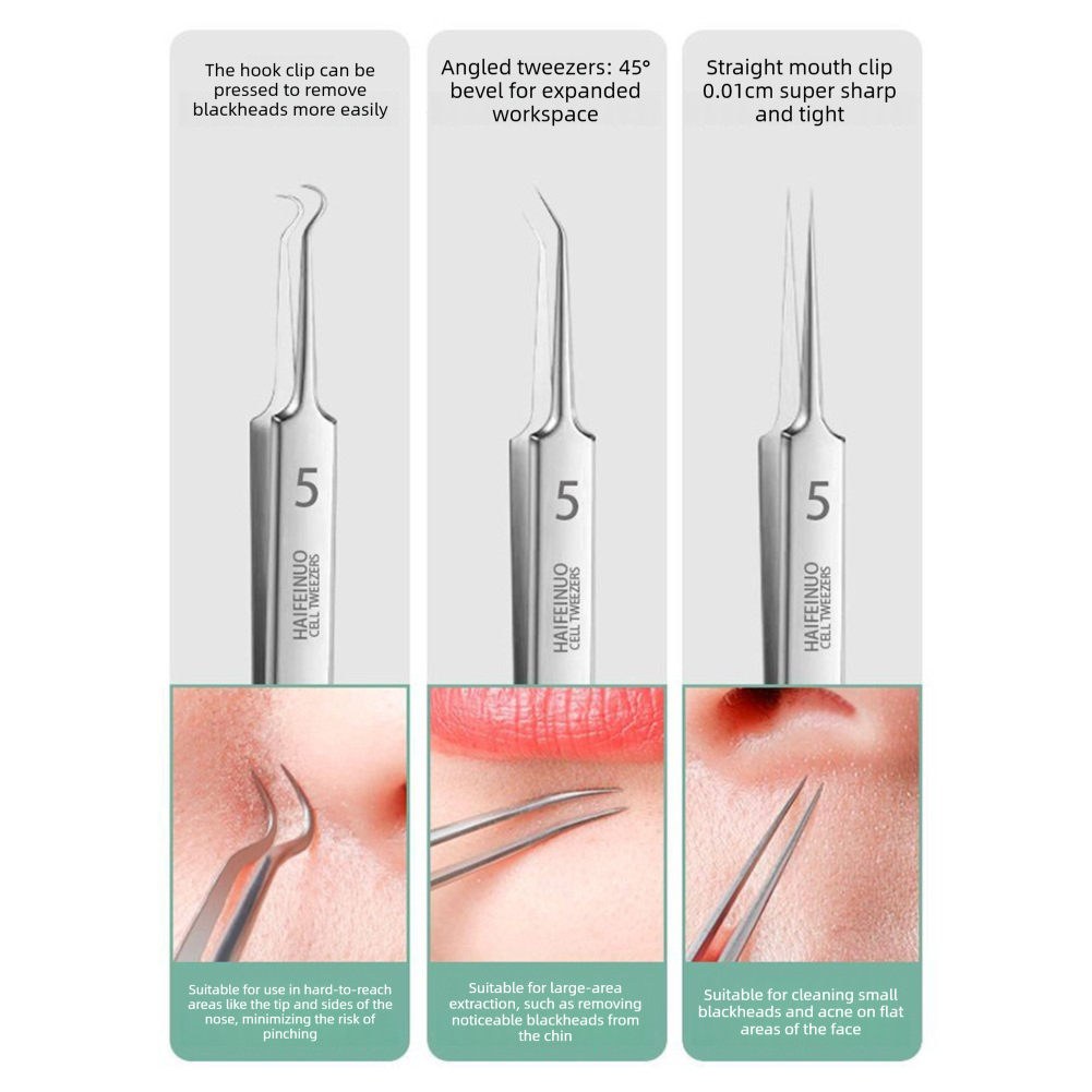 3-5pcs Ingrown Hair Tweezers A - Hair Care Clinic 评论和价格
