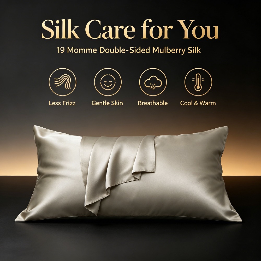 19 Momme Mulberry Silk Pillowc - Hair Care Hospital 评论和价格