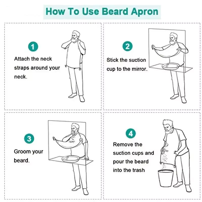 Men's Beard Shaving Apron - Cl - Hair Care Clinic 评论和价格
