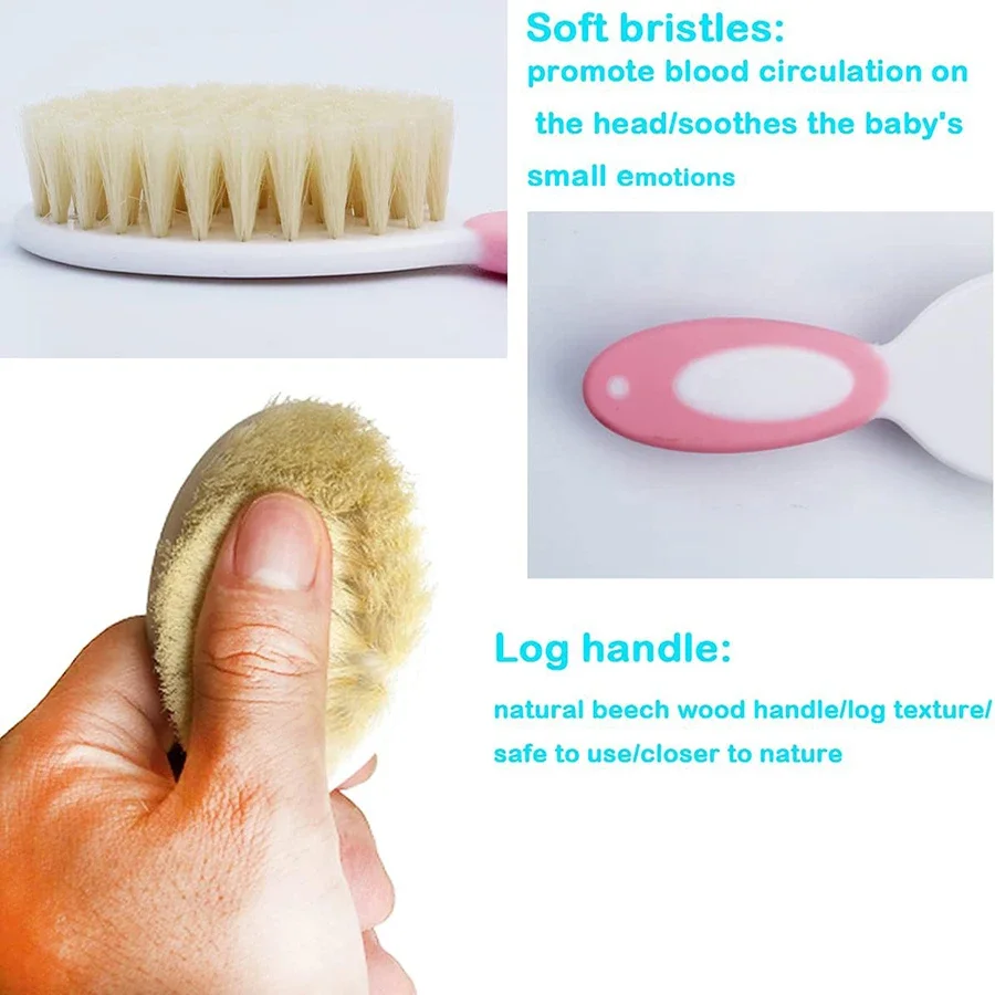Baby Hair Brush Set for Newbor - Hair Care Routine 评论和价格