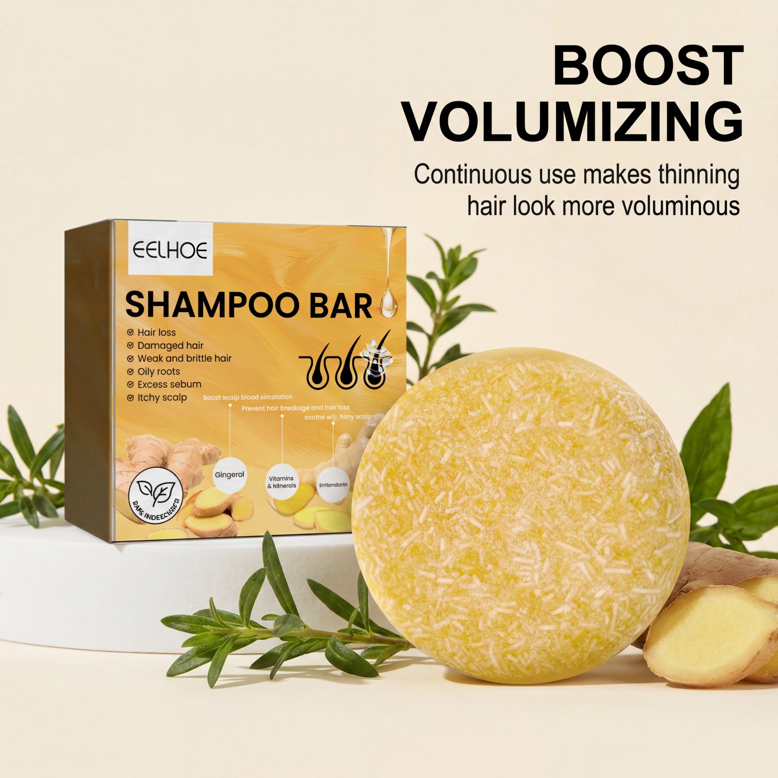 1Pcs Shampoo Bar Ginger Hair C - Hair Care Pantene 评论和价格