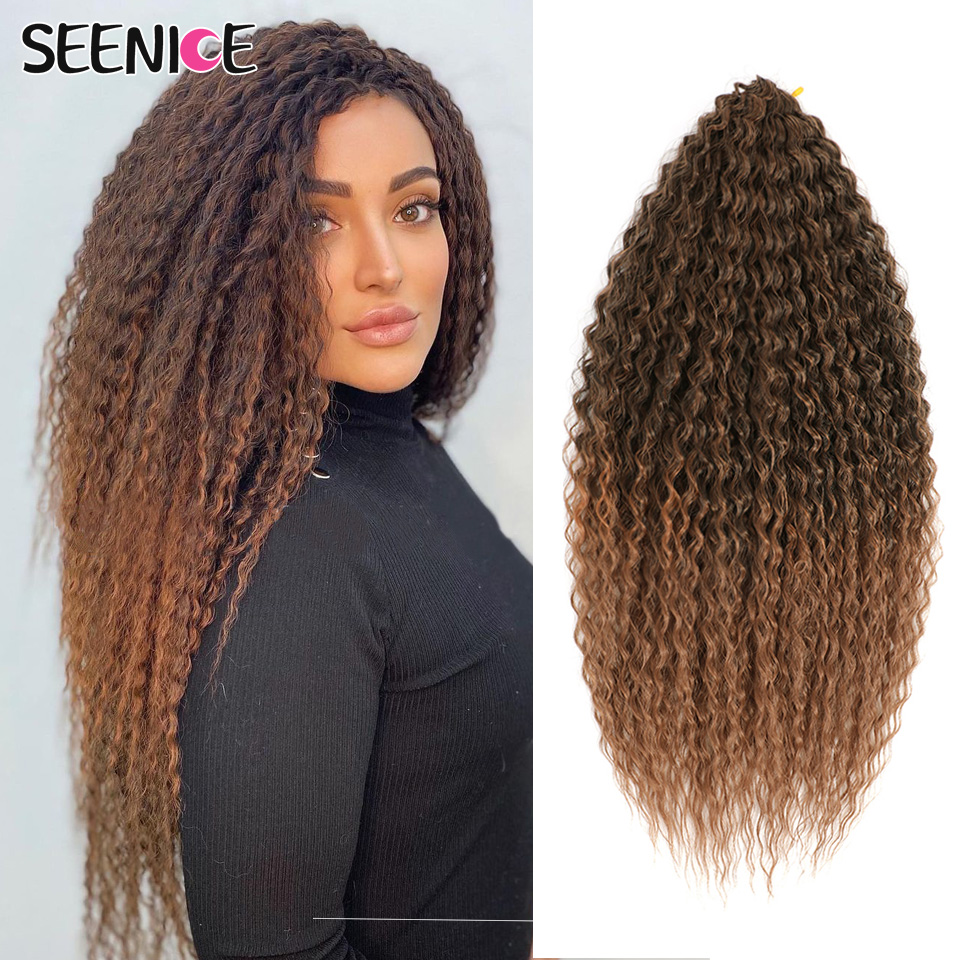 Kinky Curly Afro Curls Crochet - Crochet Braiding Hair 评论和价格