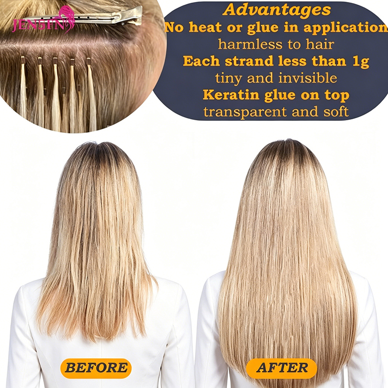 JENSFN Straight  I Tip Hair Ex - Hair Care Tips 评论和价格