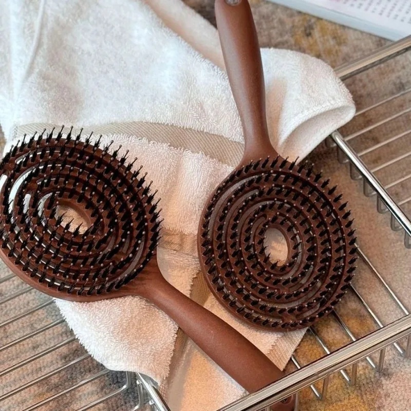 1Pc Boar Bristle Round Detangl - Hair Care Routine 评论和价格
