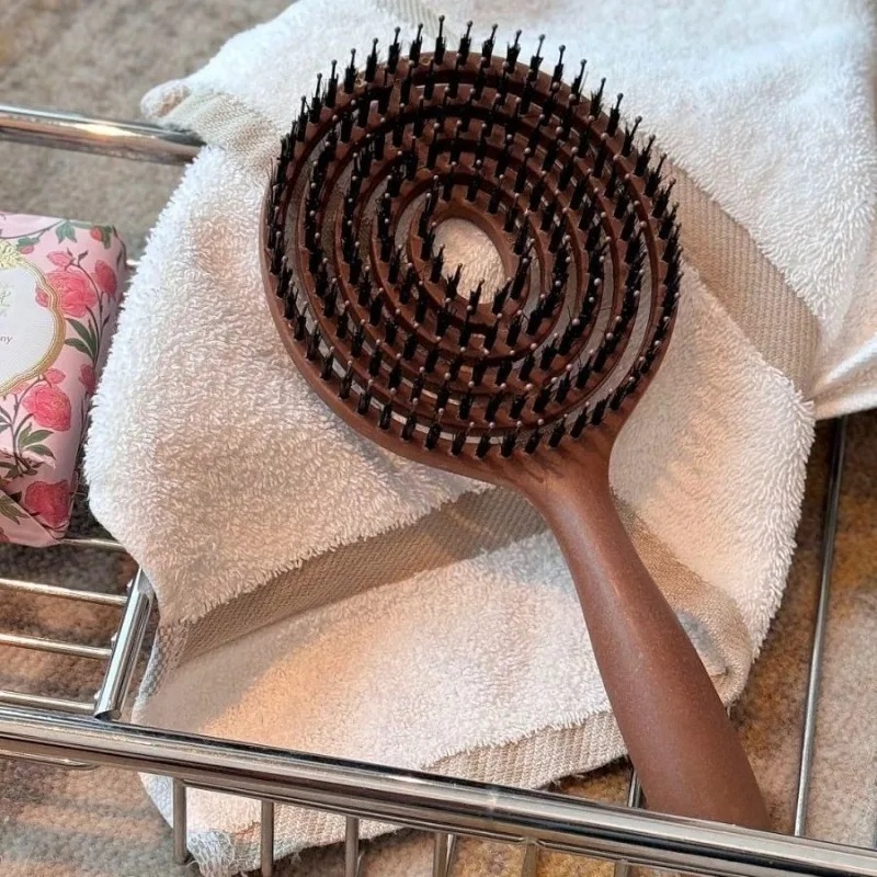 1Pc Boar Bristle Round Detangl - Hair Care Routine 评论和价格