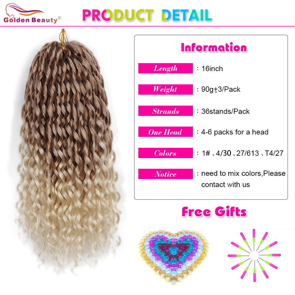 16 Inch Pre-looped Loose Deep  - Crochet Braiding Hair 评论和价格