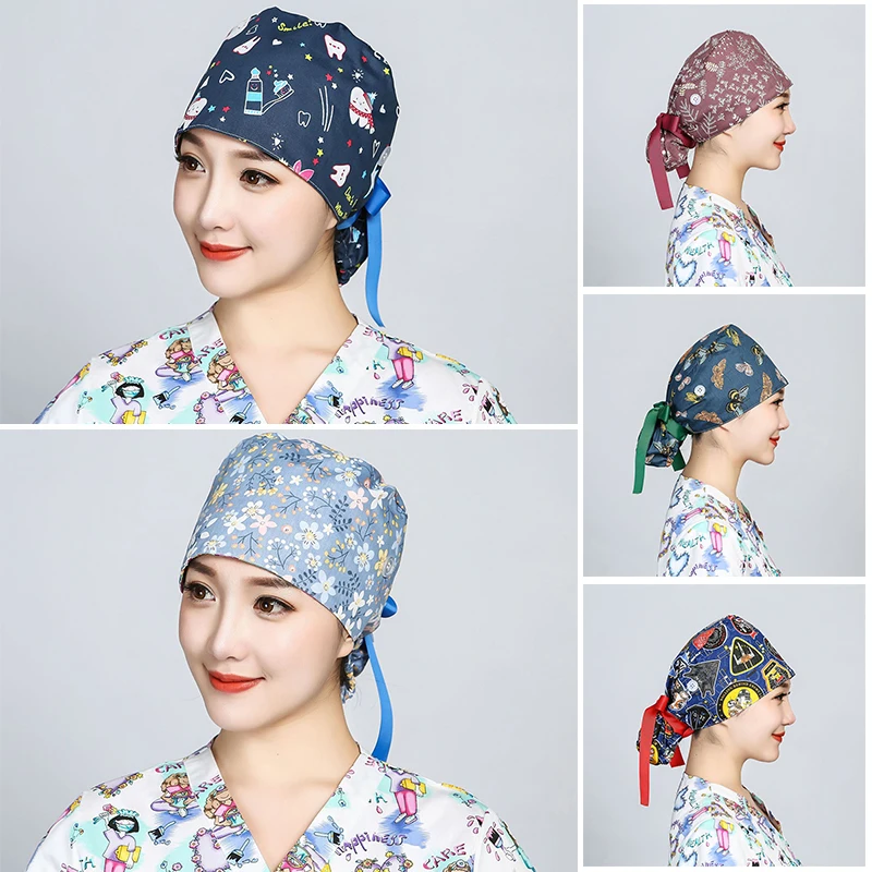 Printed Surgical Cap Scrub Cot - Hair Care Hospital 评论和价格