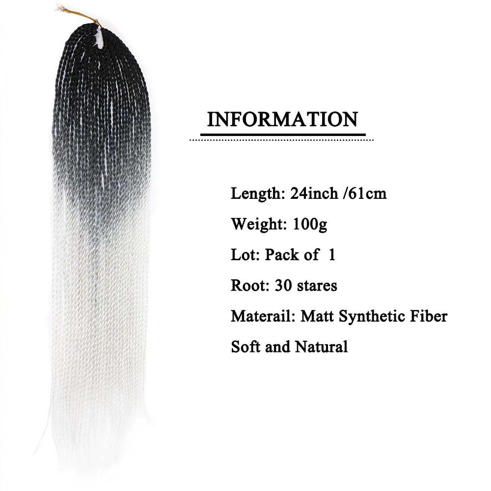 Senegalese Twist Braids Hair 2 - Crochet Braiding Hair 评论和价格