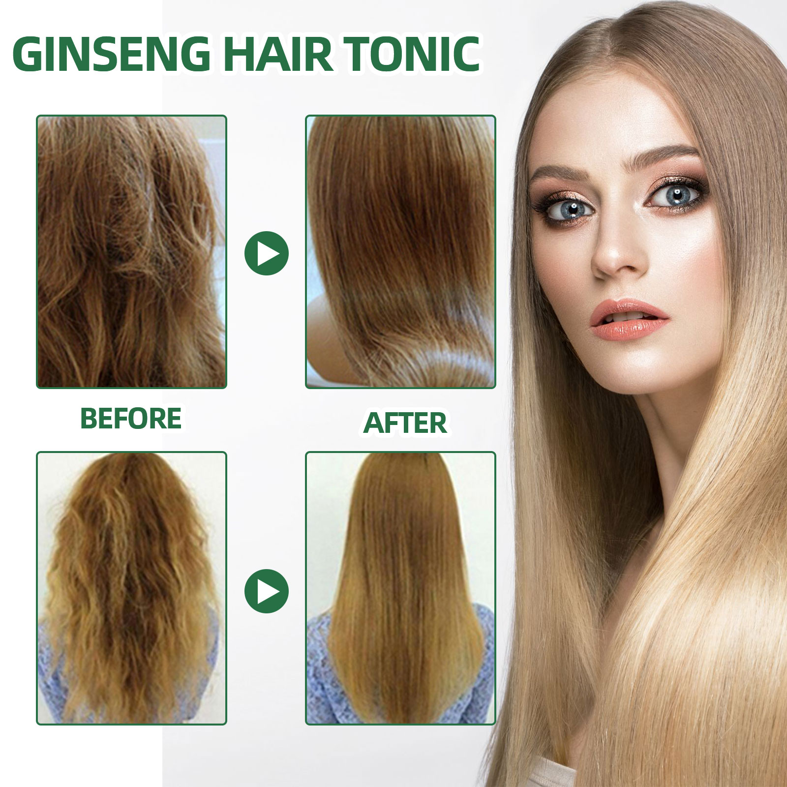 Natural Herbal Ginseng Hair Ca - Hair Care Herbal Products 评论和价格