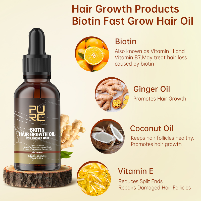 PURC Biotin Hair Growth Oil Sh - Hair Care Keratin Treatment 评论和价格