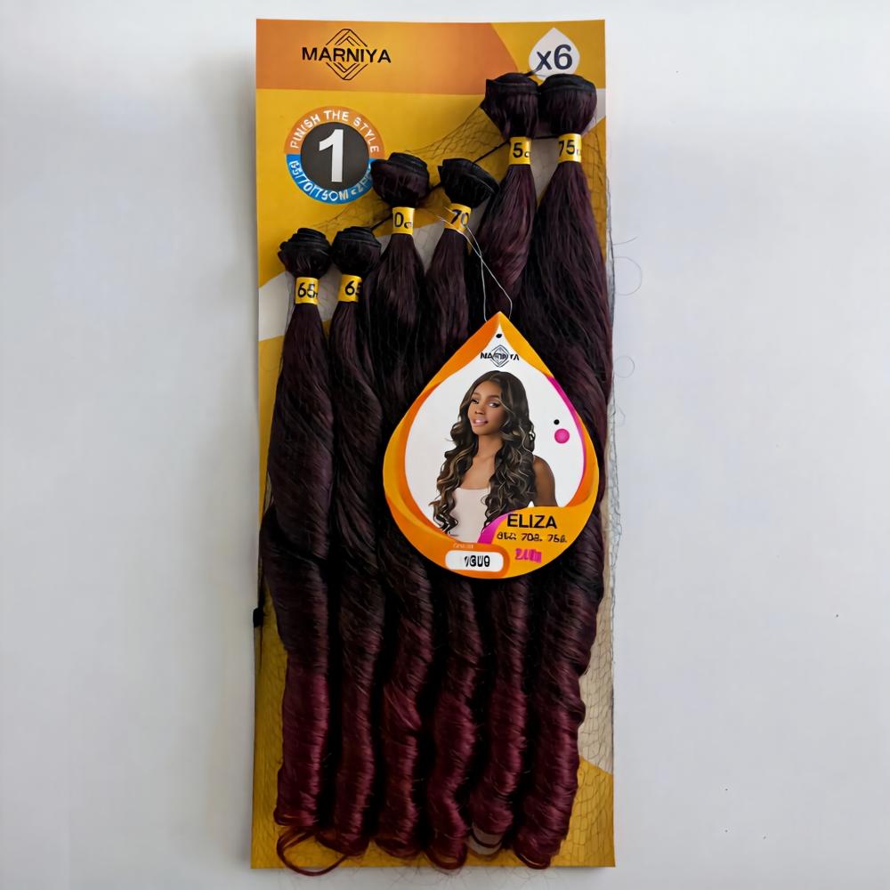 ELIZA French Curl Braid 6 Bund - Crochet Braiding Hair 评论和价格