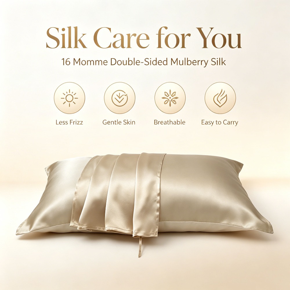 16 Momme Mulberry Silk Pillow  - Hair Care Hospital 评论和价格